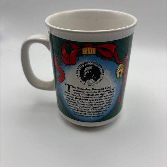 Lot of 3 Norman Rockwell Saturday Evening Post Christmas Mugs Cups Westwood - Picture 3 of 15